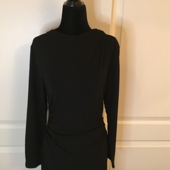 NWT BTFBM Black Long Sleeve Ruched Bodycon Maxi Dress Size Medium - Picture 6 of 10